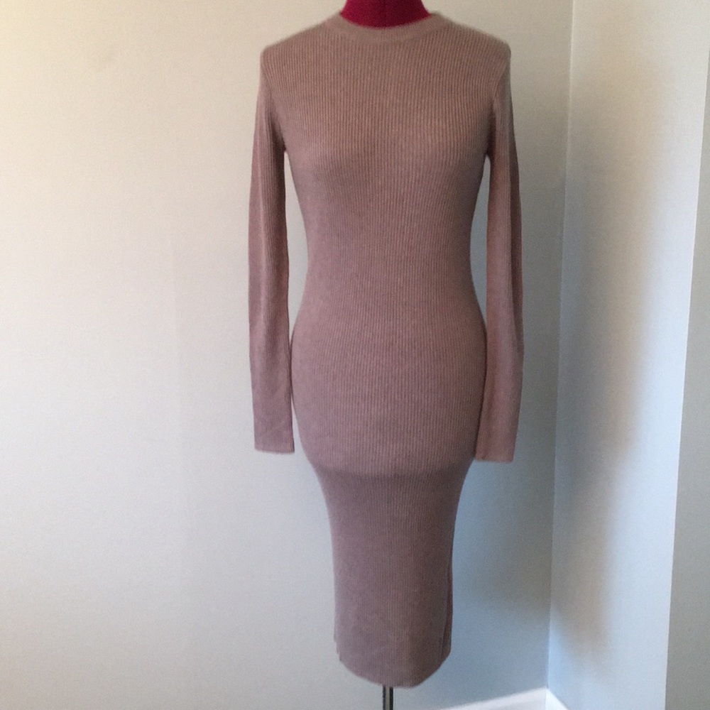 Ribbed Midi Sweater Dress